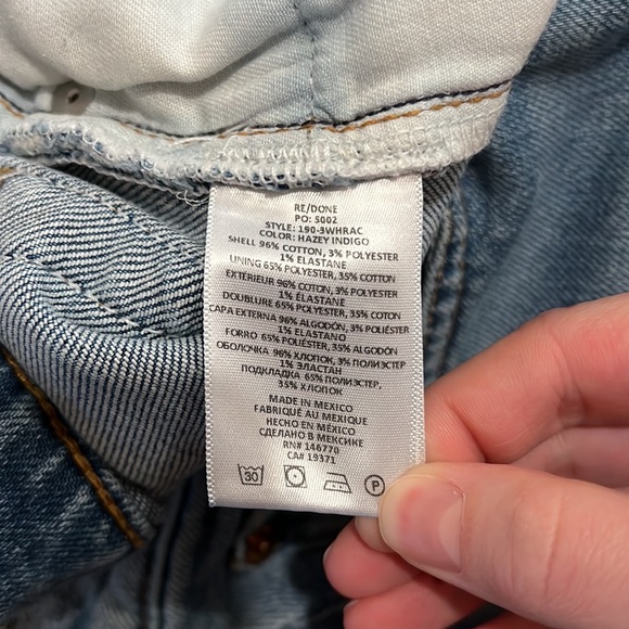 Re/Done 90s High Rise Ankle Crop Hazey Indigo - Picture 9 of 12